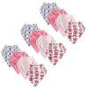 imageTouched by Nature Unisex Baby Organic Cotton Bandana Bibs White One SizeFlower 12pack