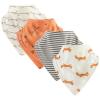 imageTouched by Nature Unisex Baby Organic Cotton Bandana Bibs White One SizeFox