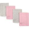 imageTouched by Nature Unisex Baby Organic Cotton Burp ClothsPink Gray