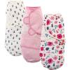 imageTouched by Nature Unisex Baby Organic Cotton Swaddle Wraps Boho Fox 03 MonthsGarden Floral