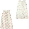 imageTouched by Nature unisexbaby Organic Cotton Sleeveless Wearable Sleeping Bag Sack BlanketBotanical Flutter and Feathers 2pack
