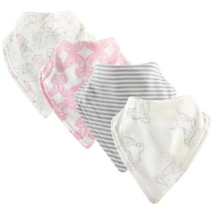 imageTouched by Nature Unisex Baby Organic Cotton Bandana Bibs White One SizeBird
