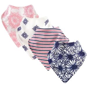 imageTouched by Nature Unisex Baby Organic Cotton Bandana Bibs White One SizeDaisy
