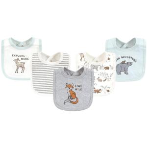 imageTouched by Nature Unisex Baby Organic Cotton Bibs Peas And Thank You One SizeDreamy Woodland