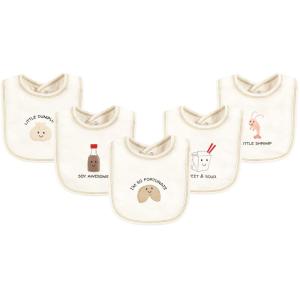 imageTouched by Nature Unisex Baby Organic Cotton Bibs Peas And Thank You One SizeFortune Cookie