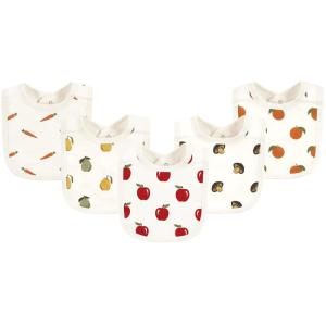 imageTouched by Nature Unisex Baby Organic Cotton Bibs Peas And Thank You One SizeFruits and Veggies