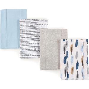 imageTouched by Nature Unisex Baby Organic Cotton Burp ClothsBoy Feathers