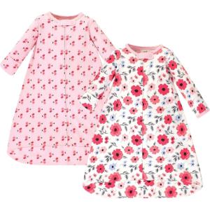 imageTouched by Nature Unisex Baby Organic Cotton LongSleeve Wearable Sleeping Bag Sack Blanket Marching Elephant 39 MonthsCoral Garden
