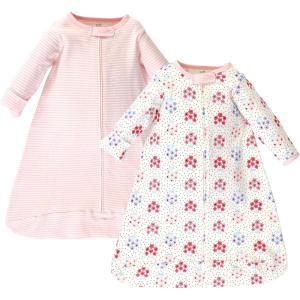 imageTouched by Nature Unisex Baby Organic Cotton LongSleeve Wearable Sleeping Bag Sack Blanket Marching Elephant 39 MonthsFloral Dot