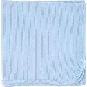 imageTouched by Nature Unisex Baby Organic Cotton Swaddle Receiving and Multipurpose Blanket Flower One SizeBlue