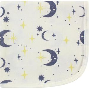 imageTouched by Nature Unisex Baby Organic Cotton Swaddle Receiving and Multipurpose Blanket Flower One SizeMoon