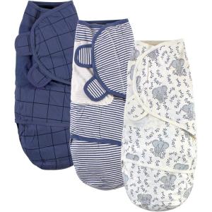 imageTouched by Nature Unisex Baby Organic Cotton Swaddle Wraps Boho Fox 03 MonthsElephant