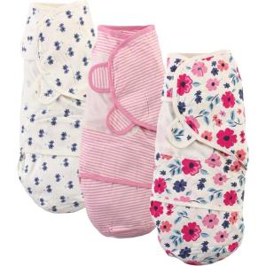 imageTouched by Nature Unisex Baby Organic Cotton Swaddle Wraps Boho Fox 03 MonthsGarden Floral
