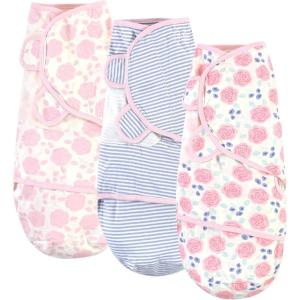 imageTouched by Nature Unisex Baby Organic Cotton Swaddle Wraps Boho Fox 03 MonthsPink Rose