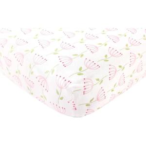 imageTouched by Nature Unisex Baby and Toddler Organic Cotton Crib Sheet Powder Blue One SizeFlower