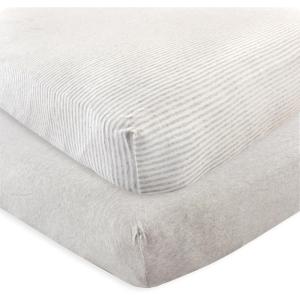 imageTouched by Nature Unisex Baby and Toddler Organic Cotton Crib Sheet Powder Blue One SizeHeather Gray