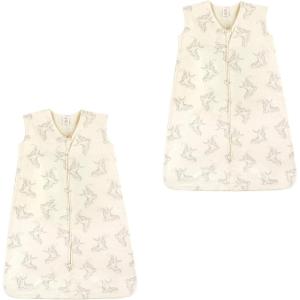 imageTouched by Nature unisexbaby Organic Cotton Sleeveless Wearable Sleeping Bag Sack BlanketBird 2pack