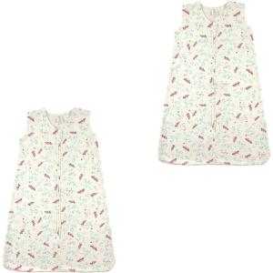 imageTouched by Nature unisexbaby Organic Cotton Sleeveless Wearable Sleeping Bag Sack BlanketBotanical Flutter 2pack