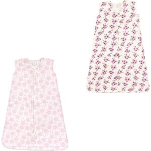 imageTouched by Nature unisexbaby Organic Cotton Sleeveless Wearable Sleeping Bag Sack BlanketCherry Blossom and Floral Shadow 2pack