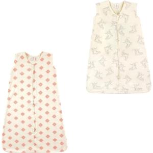 imageTouched by Nature unisexbaby Organic Cotton Sleeveless Wearable Sleeping Bag Sack BlanketDainty Rosette and Birds 2pack