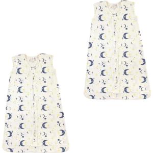 imageTouched by Nature unisexbaby Organic Cotton Sleeveless Wearable Sleeping Bag Sack BlanketMoon 2pack