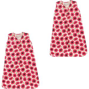imageTouched by Nature unisexbaby Organic Cotton Sleeveless Wearable Sleeping Bag Sack BlanketPoppy 2pack
