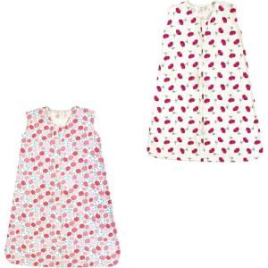 imageTouched by Nature unisexbaby Organic Cotton Sleeveless Wearable Sleeping Bag Sack BlanketRosebud and Petals 2pack
