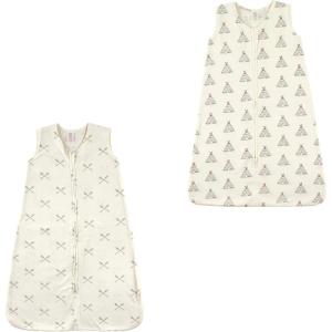 imageTouched by Nature unisexbaby Organic Cotton Sleeveless Wearable Sleeping Bag Sack BlanketTeepee and Arrows 2pack