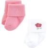 imageTouched by Nature Baby Infant Girl Organic Cotton Socks Flower Market 06 Months Pink