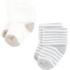 imageTouched by Nature Baby Unisex Organic Cotton Socks Neutral Stripes 612 Months Brown