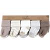 imageTouched by Nature Baby Unisex Organic Cotton Socks Neutral Stripes 612 Months Brown