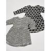 imageTouched by Nature Girls One Size Organic Cotton Short LongSleeve DressesBaby Toddler Heart Long Sleeve