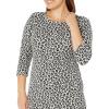 imageTouched by Nature Girls One Size Organic Cotton Short LongSleeve DressesBaby Toddler Snow Leopard Long Sleeve