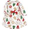 imageTouched by Nature Girls One Size Organic Cotton Short LongSleeve DressesChristmas Cookies