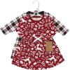 imageTouched by Nature Girls One Size Organic Cotton Short LongSleeve DressesRed Winter Folk