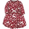 imageTouched by Nature Girls One Size Organic Cotton Short LongSleeve DressesRed Winter Folk
