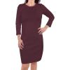 imageTouched by Nature Girls One Size Organic Cotton Short LongSleeve DressesWomen Burgundy Long Sleeve