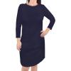 imageTouched by Nature Girls One Size Organic Cotton Short LongSleeve DressesWomen Navy Long Sleeve