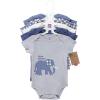 imageTouched by Nature Unisex Baby Organic Cotton BodysuitsBlue Peanut