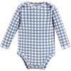 imageTouched by Nature Unisex Baby Organic Cotton LongSleeve BodysuitsBlue Peanut