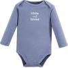 imageTouched by Nature Unisex Baby Organic Cotton LongSleeve BodysuitsBlue Peanut