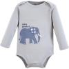 imageTouched by Nature Unisex Baby Organic Cotton LongSleeve BodysuitsBlue Peanut