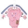 imageTouched by Nature Unisex Baby Organic Cotton LongSleeve BodysuitsBubblegum Floral