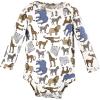 imageTouched by Nature Unisex Baby Organic Cotton LongSleeve BodysuitsClassic Safari