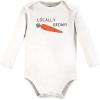 imageTouched by Nature Unisex Baby Organic Cotton LongSleeve BodysuitsHappy Veggies