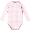 imageTouched by Nature Unisex Baby Organic Cotton LongSleeve BodysuitsPink Peanut