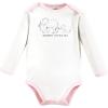 imageTouched by Nature Unisex Baby Organic Cotton LongSleeve BodysuitsPink Peanut