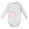 imageTouched by Nature Unisex Baby Organic Cotton LongSleeve BodysuitsPink Peanut