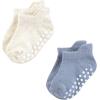 imageTouched by Nature Unisex Baby Organic Cotton Socks with NonSkid Gripper for Fall ResistanceBlue