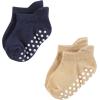 imageTouched by Nature Unisex Baby Organic Cotton Socks with NonSkid Gripper for Fall ResistanceBlue